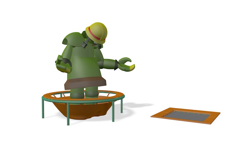 Private trampoline in a public space can someone donate? S2P