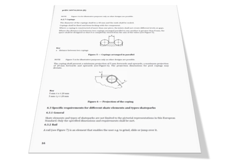 EN 14974 Safety of skate parks S2P